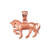 Satin DC Rose Gold Horse Charm Necklace