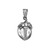 Polished DC White Gold Peach Fruit Charm Necklace