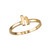 Polished Yellow Gold Initial Letter H Stackable Ring