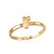 Polished Yellow Gold Initial Letter R Stackable Ring