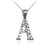 Sterling Silver Nugget Initial Letter "A" Pendant Necklace