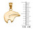 Yellow Gold Zuni Bear Heartline Arrow  Charm Necklace