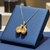 Yellow Gold Boxing Gloves DC Pendant Necklace