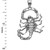 Sterling Silver Mens Scorpion DC Pendant 