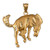 Yellow Gold Bucking Stallion Horse Satin DC Pendant 