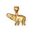 Polished Yellow Gold Elephant Charm Necklace