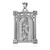 White Gold Filigree Virgin Mary Sacred Heart of Jesus Diamond Pendant