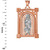 Two-Tone Rose Gold Filigree Virgin Mary Sacred Heart of Jesus CZ Iced Pendant