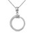 White Gold Ouroboros Tail Biting Snake Pendant Necklace