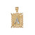 Two-tone Gold Filigree Alphabet Initial Letter "A" DC Pendant Necklace