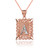 Two-tone Rose Gold Filigree Alphabet Initial Letter "A" DC Pendant Necklace