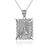 White Gold Filigree Alphabet Initial Letter "A" DC Pendant Necklace