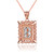 Two-tone Rose Gold Filigree Alphabet Initial Letter "B" DC Pendant Necklace