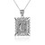 White Gold Filigree Alphabet Initial Letter "C" DC Pendant Necklace