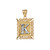 Two-tone Gold Filigree Alphabet Initial Letter "K" DC Pendant Necklace