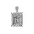 White Gold Filigree Alphabet Initial Letter "K" DC Pendant Necklace