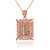 Two-tone Rose Gold Filigree Alphabet Initial Letter "L" DC Pendant Necklace