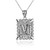 White Gold Filigree Alphabet Initial Letter "M" DC Pendant Necklace