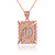 Two-tone Rose Gold Filigree Alphabet Initial Letter "O" DC Pendant Necklace