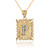 Two-tone Gold Filigree Alphabet Initial Letter "P" DC Pendant Necklace