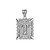 White Gold Filigree Alphabet Initial Letter "T" DC Pendant Necklace