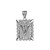 White Gold Filigree Alphabet Initial Letter "V" DC Pendant Necklace