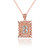 Two-tone Rose Gold Filigree Alphabet Initial Letter "B" DC Charm Necklace