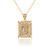 Two-tone Gold Filigree Alphabet Initial Letter "C" DC Charm Necklace