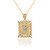 Two-tone Gold Filigree Alphabet Initial Letter "F" DC Charm Necklace