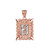 Two-tone Rose Gold Filigree Alphabet Initial Letter "H" DC Charm Necklace