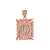 Two-tone Rose Gold Filigree Alphabet Initial Letter "O" DC Charm Necklace