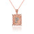 Two-tone Rose Gold Filigree Alphabet Initial Letter "P" DC Charm Necklace