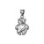 White Gold Teddy Bear Charm Necklace