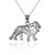 Sterling Silver Matte DC Lion Pendant Necklace