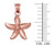 Solid Rose Gold Starfish DC Pendant Necklace