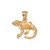 Yellow Gold Salamander Lizard DC Pendant Necklace