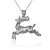 White Gold DC Deer Pendant Necklace