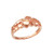 Rose Gold Nugget Wedding Band Ring