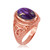 Rose Gold Celtic Knot Purple Copper Turquoise Ring