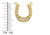14K Yellow Gold Diamond Lucky Horseshoe Necklace