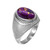 White Gold Purple Copper Turquoise Statement Ring
