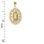Yellow Gold Virgin Mary Diamond Filigree Pendant Necklace