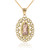 Two-Tone Yellow and Rose Gold Virgin Mary Diamond Filigree Pendant Necklace