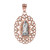 Two-Tone Rose and White Gold Virgin Mary Diamond Filigree Pendant Necklace