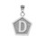 Sterling Silver Letter "D" Initial Pentagon Pendant Necklace