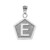 Sterling Silver Letter "E" Initial Pentagon Pendant Necklace