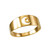 Polished Gold Islamic Crescent Moon Ring Band