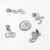 Sterling Silver Sparkle-Cut Letter Initial Script Pendant Necklace
