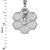 White Gold Russian Roulette Pendant Necklace