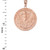 Rose Gold Resurrection of Jesus Round Medallion Pendant Necklace